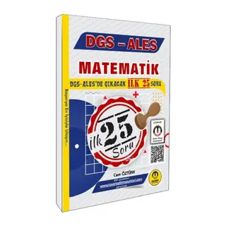 Tasarı Yayınları DGS ALES Matematik İlk 25 Çıkacak Soru Çözümlü
