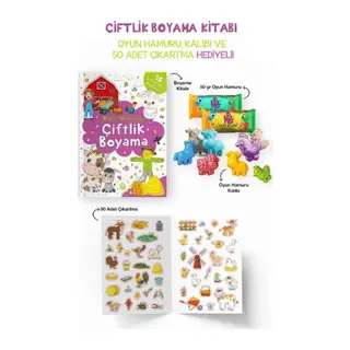 Çiftlik Boyama Kitabı - Oyun Hamurlu - 3 Yaş +