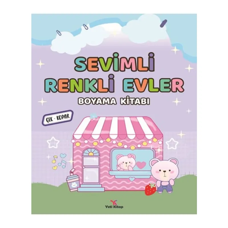 Sevimli Renkli Evler Boyama Kitabı