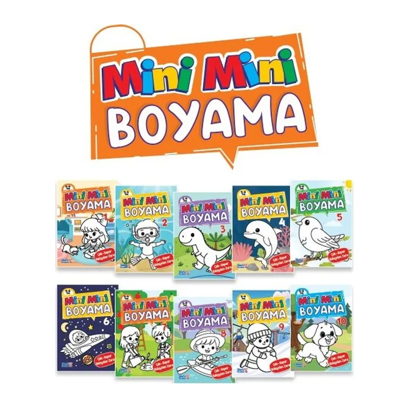 Mini Mini Boyama Kitabı Büyük Boy (10 Çeşit - 50)