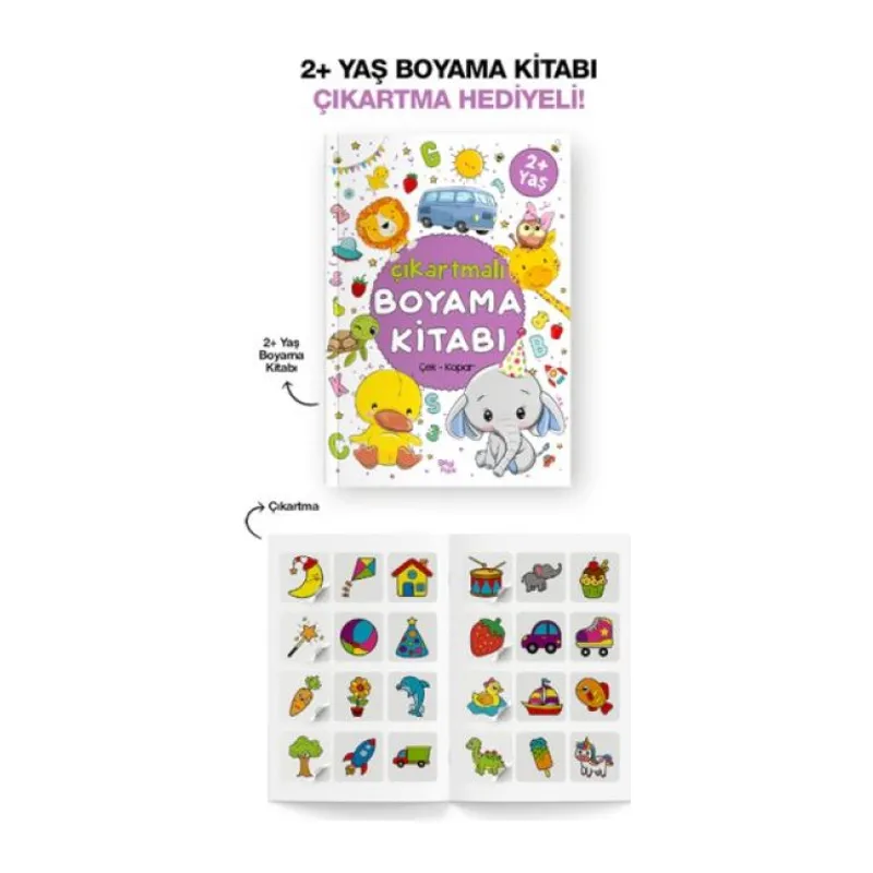Çıkartmalı Boyama Kitabı 2 Yaş +