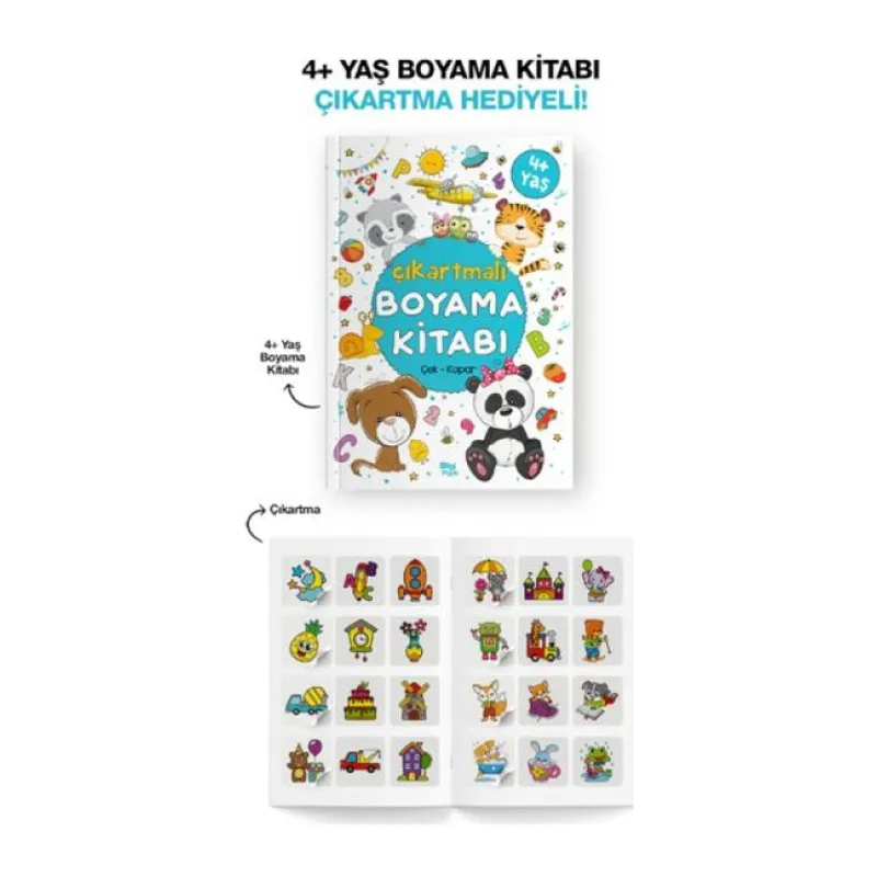 Çıkartmalı Boyama Kitabı 4 Yaş +