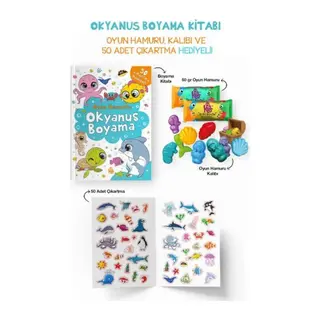 Okyanus Boyama Kitabı - Oyun Hamurlu - 3 Yaş +