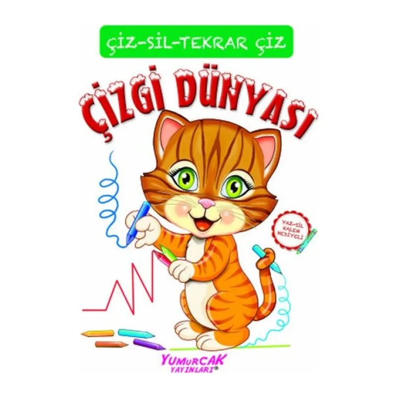 Tekrar Çiz Çizgi Dünyası (Çizerim-Silerim) - m li