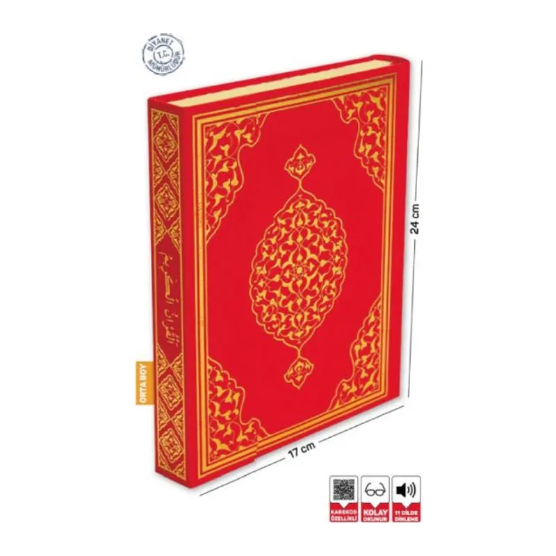 Kuranı Kerim Orta Boy Biisayar Hatlı Mühürlü