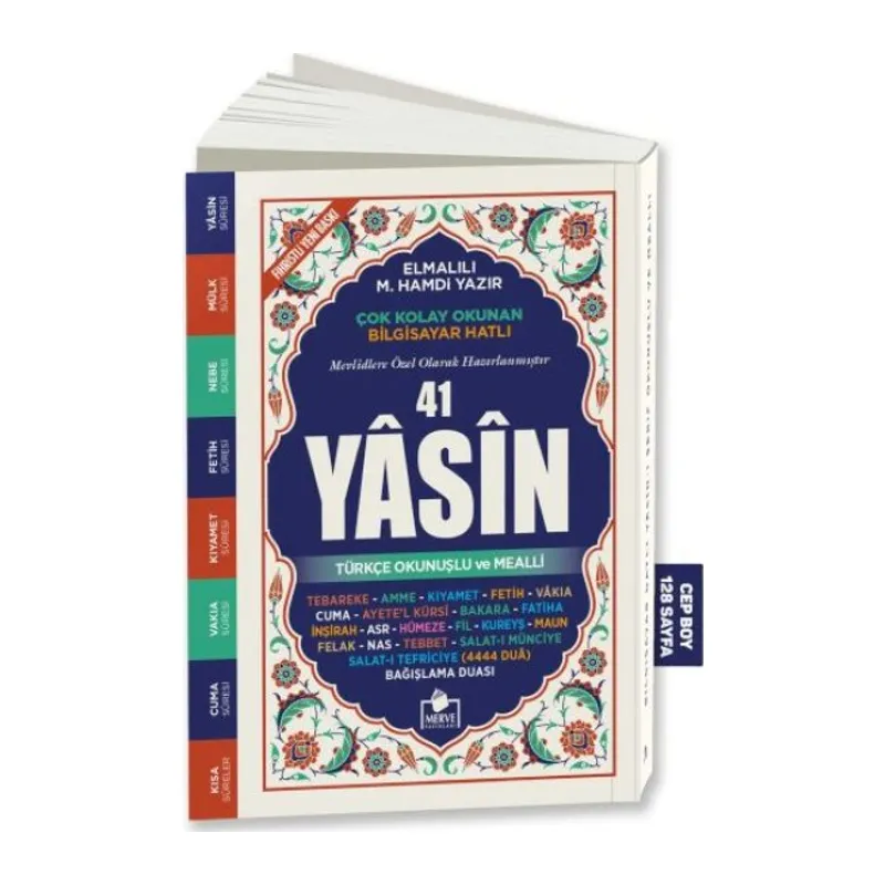 41 Yasin Biisayar Hatlı Tükçe Okunuşlu ve Mealli Cep Boy