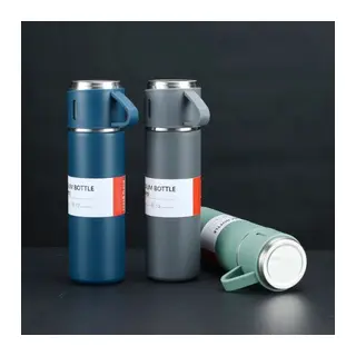 Paslanmaz Çelik Bardaklı Termos Seti 500 ML