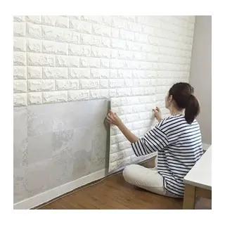 3D Tuğla Desenli Kendinden Yapışkanlı Duvar Paneli 58x38 cm