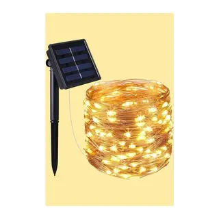 Güneş Enerjili 200 LED Dış Mekan Aydınlatma Şeridi