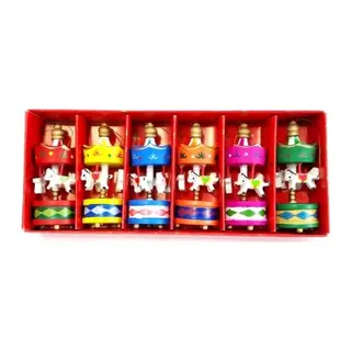 Mini Ahşap 6'lı Atli Karinca