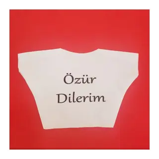 Özür Dilerim Yazılı Peluş Oyuncak Tişörtü