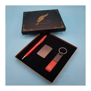 Kırmızı Anahtarlık Çakmak ve Touchpen Kalem