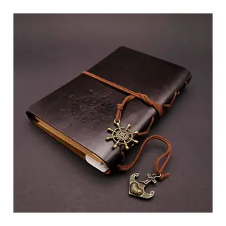 Siyah Deri Pusula Defter