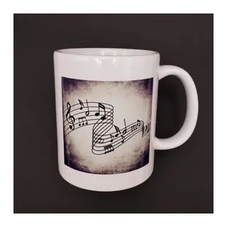 Müzik Notaları Tasarımlı Kupa Bardak