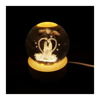 Toptan Usb'li Sevgili Temalı Cam Küre