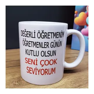 Öğretmenler Günü Tasarımlı Kupa Bardak