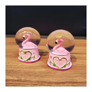 Mini Işıklı Flamingo Kar Küresi