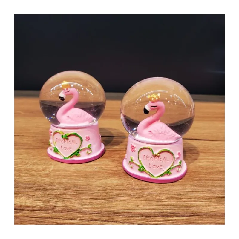 Mini Işıklı Flamingo Kar Küresi
