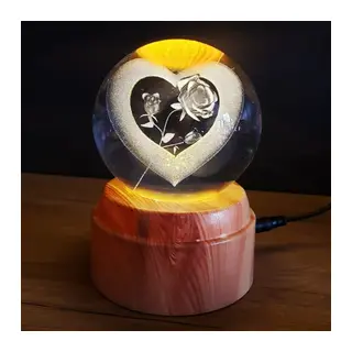 Kalpli Usb'li Dönen Cam Küre