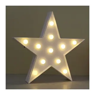 Led Işıklı Beyaz Yıldız Gece Lambası