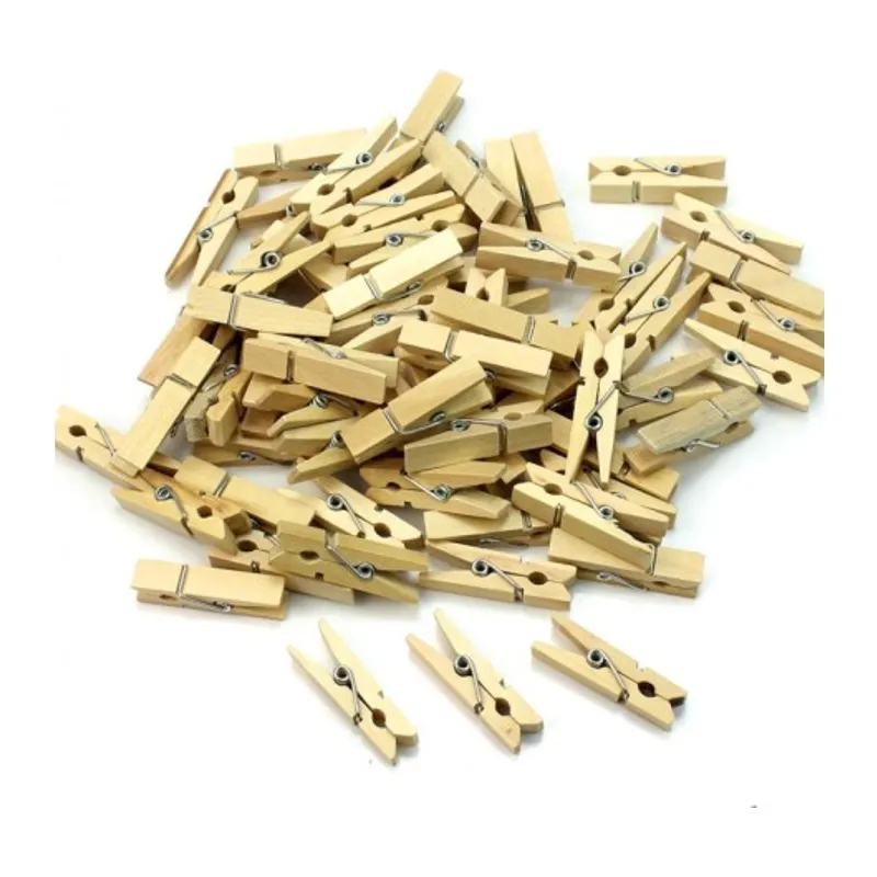 100'lü Ahşap Mandal 2.5cm (10'lu Paket-1000 Adet)