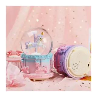 Orta Boy Işıklı Unicorn Kar Küresi