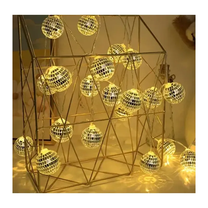 2m 10 LED Pilli Disko Toplu Işık