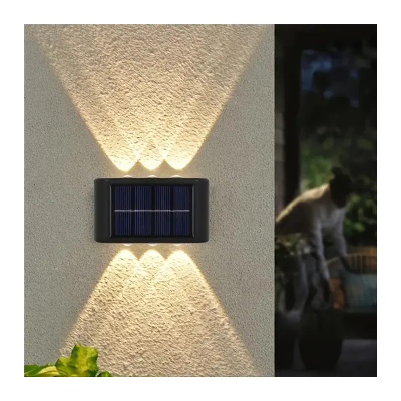2'li Solar Duvar Aydınlatması (6 LED, Gün Işığı)