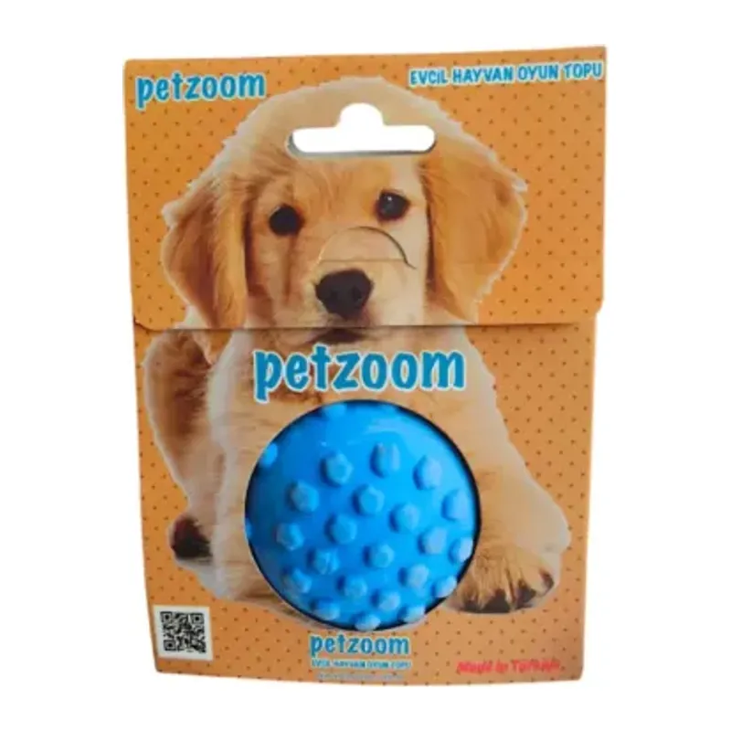 PetZoom Mavi Dikenli Köpek Oyun Topu