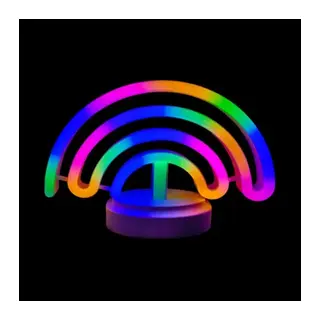 Neon Işıklı Gökkuşağı Masa Gece Lambası