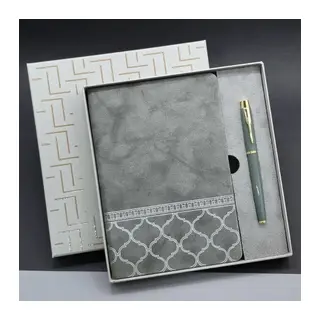 Kutulu Deri Defter Roller Kalem Set