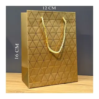 Mini Boy Gold Karton Hediye Çantası