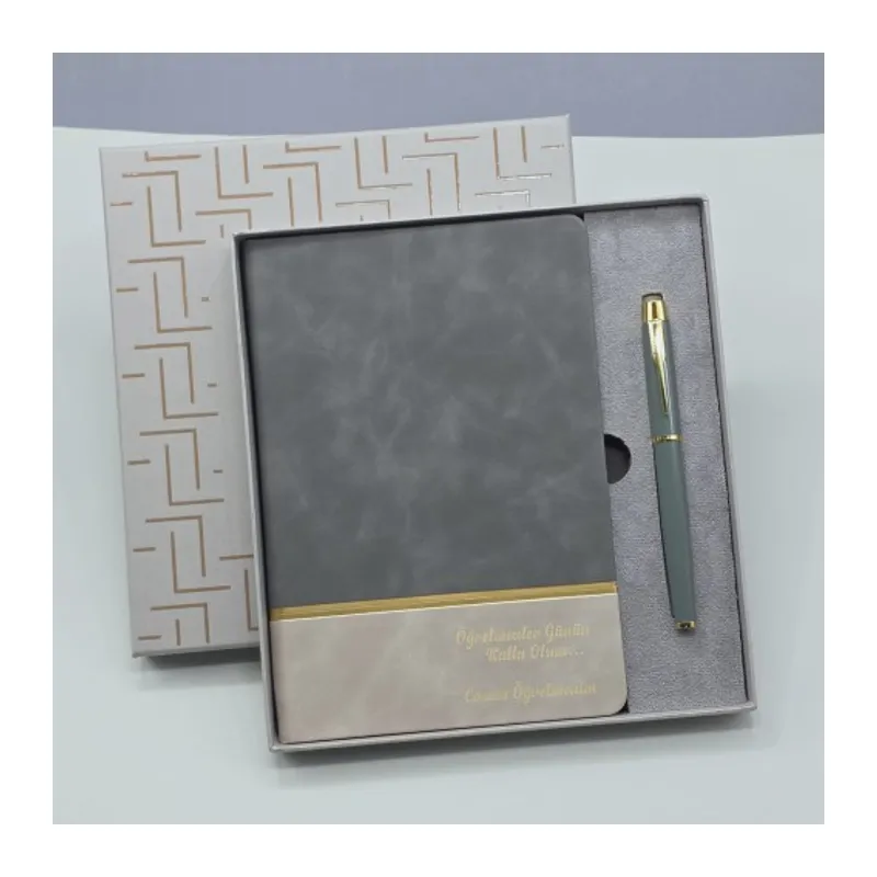 Öğretmenler Gününe Özel Deri Defter Ve Kalem Set