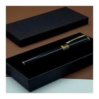 Gold İşlemeli Siyah Metal Roller Kalem