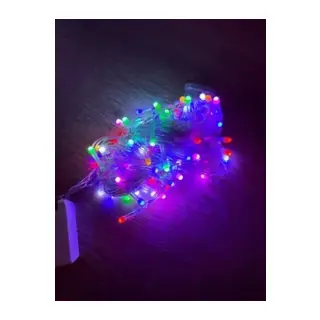 10m 100 Led Damla Uçlu RGB Işık Şeffaf Kablo