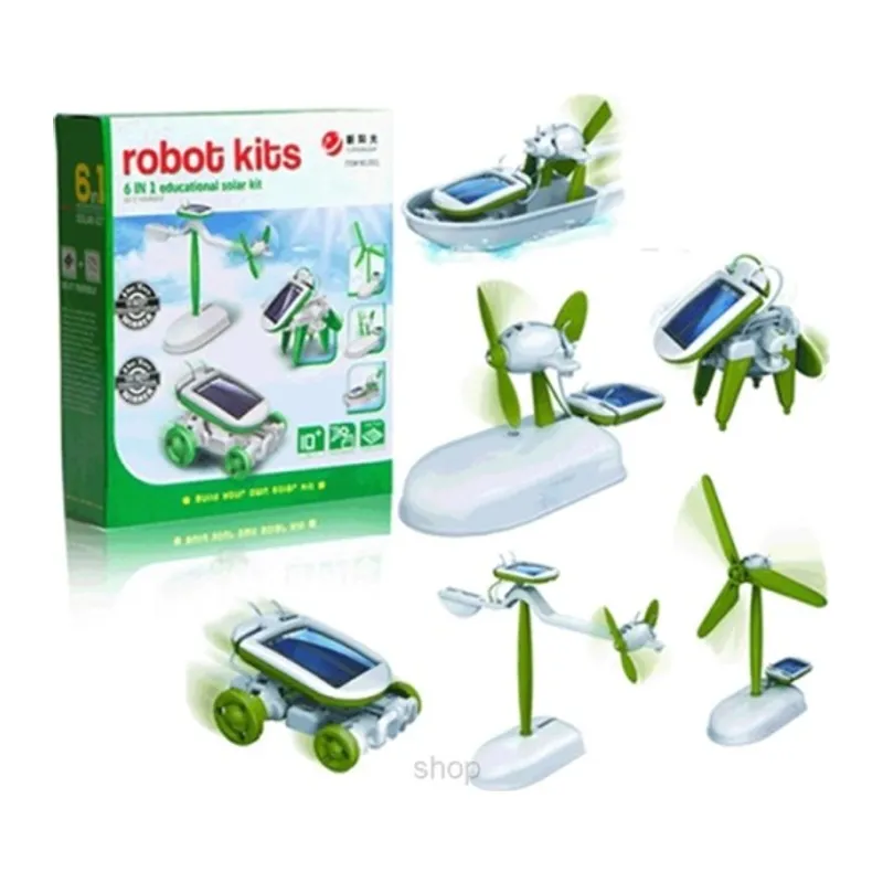 Güneş Enerjili Robot Oluşturma Seti (6 in 1)