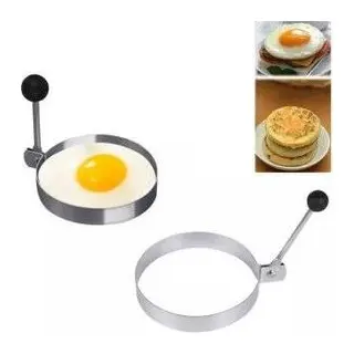 Metalik Yuvarlak Omlet, Yumurta ve Krep Kalıbı