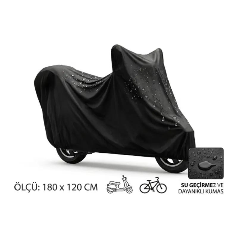 Motosiklet ve Scooter Koruma Brandası – Su ve Toz Geçirmez 180x120 cm