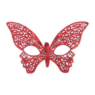 Kırmızı Dantel Masquerade Maskesi 7 No
