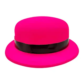 Neon Partisi Pembe Renk Melon Plastik Parti Şapkası