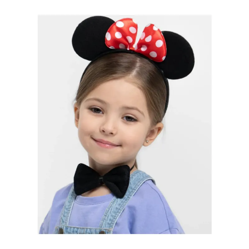 Minnie Mouse Kostüm Seti Taç Kuyruk Papyon Gösteri Seti