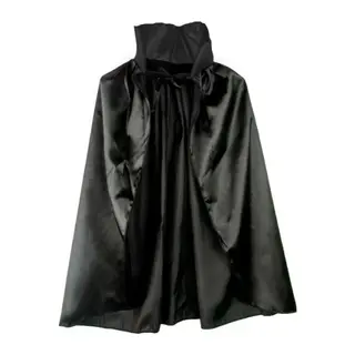 Siyah Renk Yakalı Halloween Pelerini 90 cm