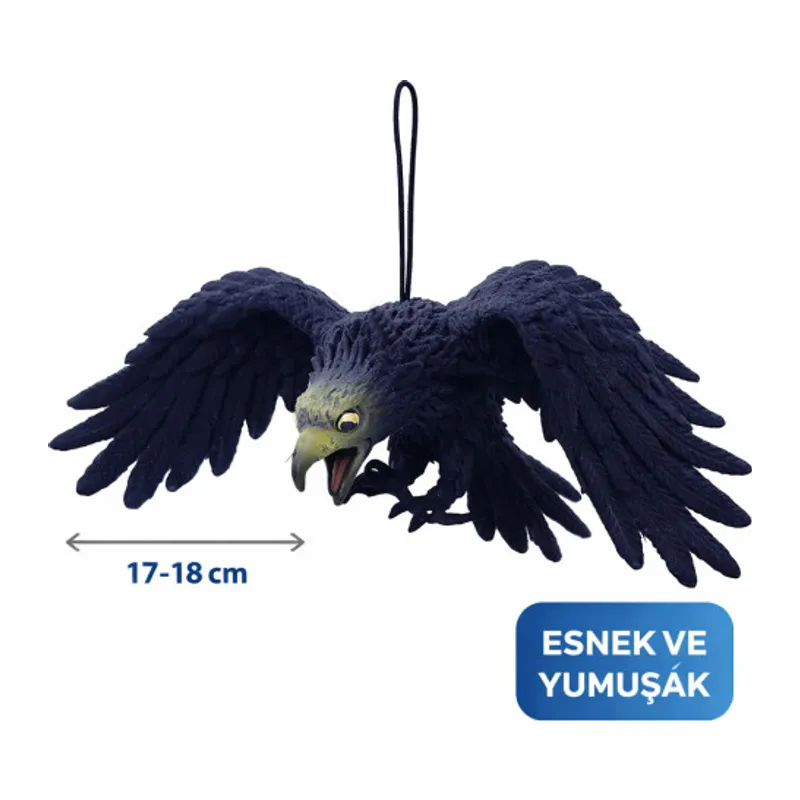 Asılabilir Lateks Kartal Dekor Süsü Siyah 17-18 cm