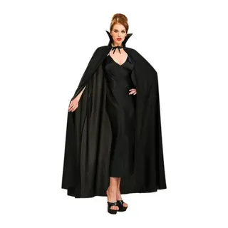 Siyah Renk Yakalı Halloween Pelerini 120 cm