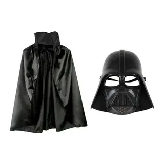Çocuk Boy Yıldız Savaşları Star Wars Darth Vader Maskesi ve 90 cm Pelerin Seti Siyah