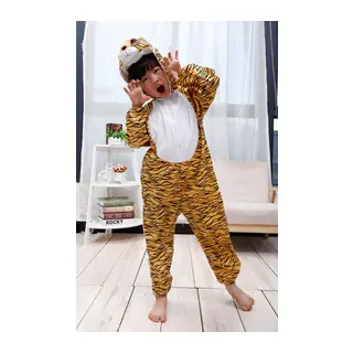 Çocuk Kaplan Kostumu - Aslan Kostümü 4-5 Yaş 100 cm