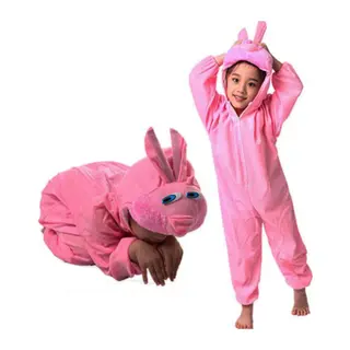 Çocuk Tavşan Kostümü Pembe Renk 4-5 Yaş 100 cm