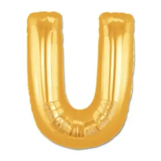 U Harf Folyo Balon Altın Renk 40 inç