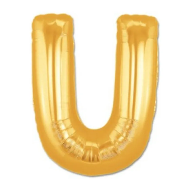 U Harf Folyo Balon Altın Renk 40 inç