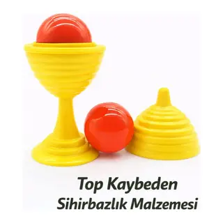 Sarı Renk Sihirli Kupa Top Kaybetme Oyunu 7 cm